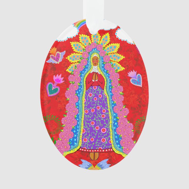 Adorno Festividad Roja de Nuestra Señora de Guadalupe (Anverso)