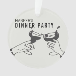 Adorno Fiesta de cena de Ser y Retro Negro