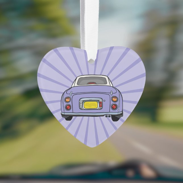 Adorno Figarations Cute Lilac Figaro Car Ornament (Fun figgy ornament to hang in your car or on your christmas tree. You can add your name or car reg)