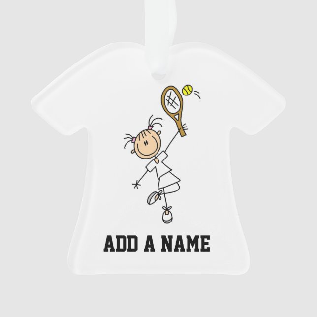 Adorno Figura femenina jugador de tenis del palillo (Anverso)