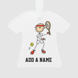 Adorno Figura masculina jugador de tenis del palillo