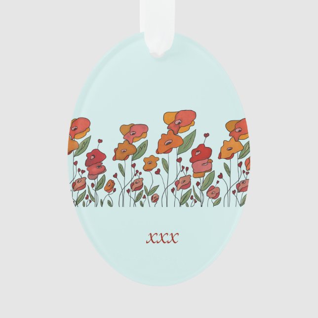 Adorno Filigranes de campo de amapola (Anverso)