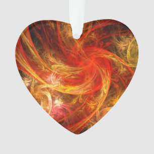 Adorno Firestorm Nova Resumen Arte Corazón Acrílico