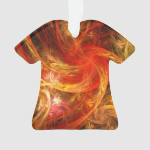 Adorno Firestorm Nova Resumen Camisa de arte acrílico