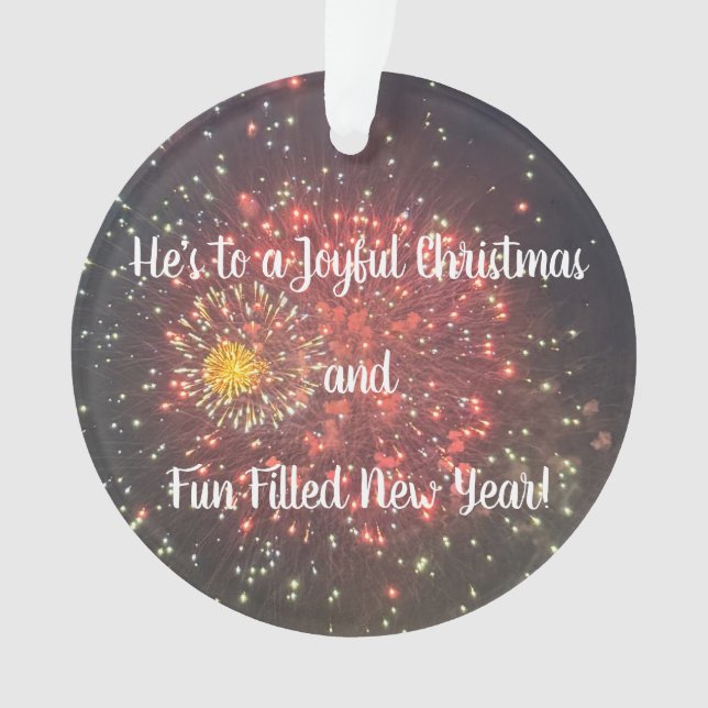 Adorno Fireworks Photo Ornament  (Anverso)