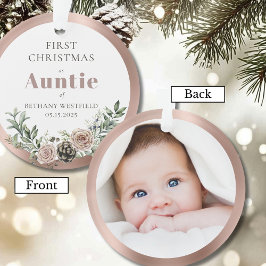 Adorno First Christmas as Auntie Photo Keepsake