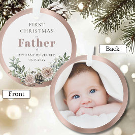 Adorno First Christmas as Father Photo Keepsake