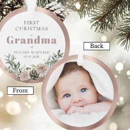 Adorno First Christmas as Grandma Photo Keepsake