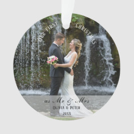 Adorno First Christmas Married as Mr. & Mrs.