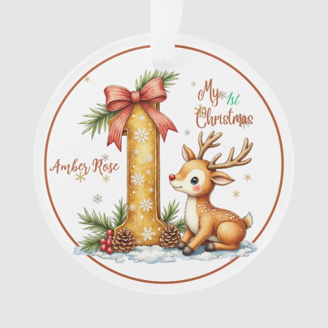 Adorno First Christmas Ornament (Anverso)