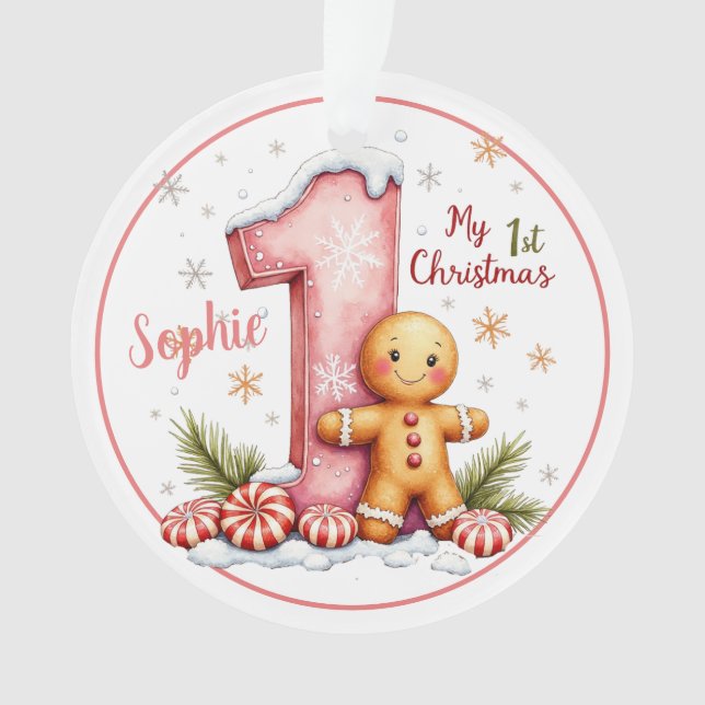 Adorno First Christmas Ornament  (Anverso)