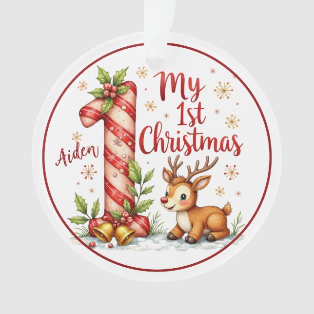 Adorno First Christmas Ornament (Anverso)