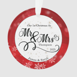 Adorno Flama de nieve blanca roja Primera Navidad Nueva