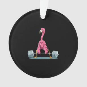 Adorno Flamingo de elevación de pesas Flamingo