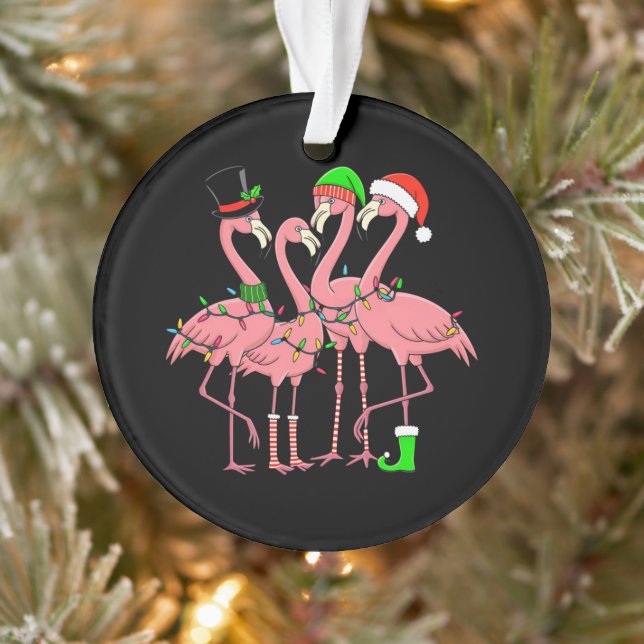 Adorno Flamingo Merry Christmas Funny Flamingo Lover Rega (Árbol)