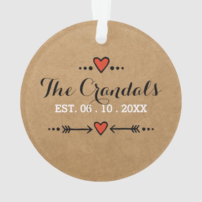 Adorno Flechas ornamentas rosadas - Aniversario Boda - (Reverso)