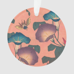 Adorno Flor de abeja rosa Arte Clásico Hokusai