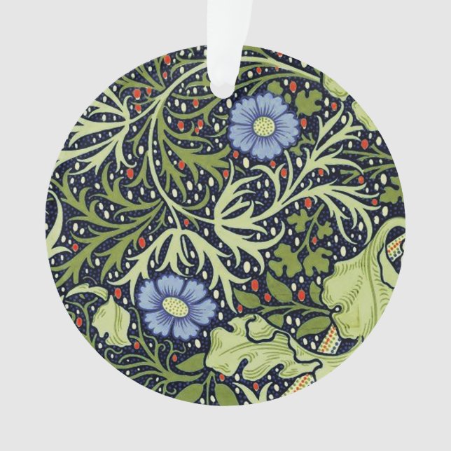 Adorno Flor de antigüedades de William Morris Seaweed (Anverso)