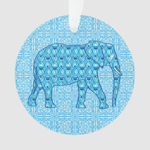 Adorno flor de loto elefante - turquesa