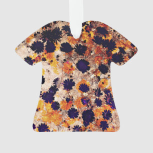 Adorno Flor de margarita amarilla estampado floral arte d