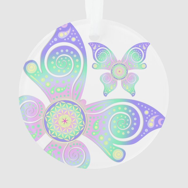 Adorno Flor de vida / Blume des Lebens - mariposa (Reverso)