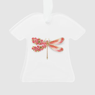 Adorno Flor libélula con sakura de joyas