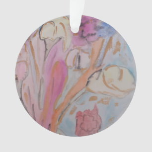 Adorno Floral abstracto en pasteles