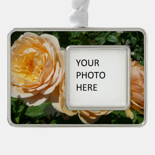 Adorno Floral de Trío de Rosas de Peach (Anverso)