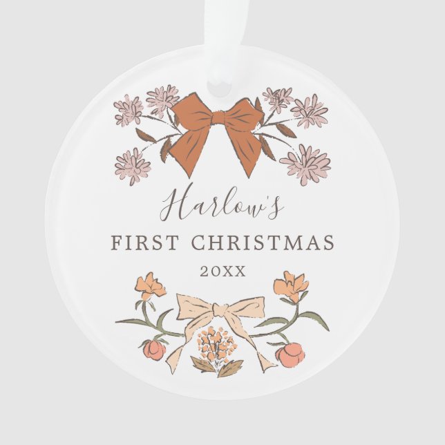 Adorno Floral inunda la primera Navidad de Terracotta Bab (Anverso)