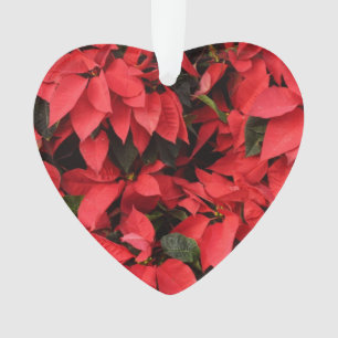Adorno Floral navideña de Navidades de la Poinsettias Roj