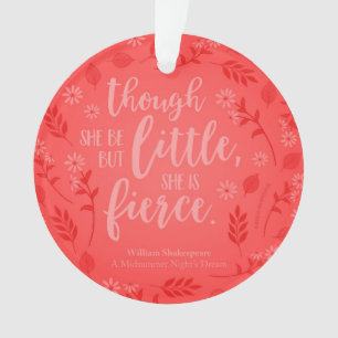 Adorno Floral Roja Pequeña Pero Fierce William Shakespear