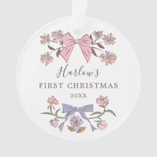 Adorno Floral se inclina por la primera Navidad del bebé