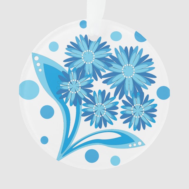 Adorno Flores azules originales (Anverso)