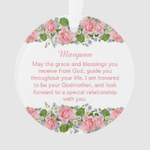 Flores rosas bautizadas como bautismo de hijastra