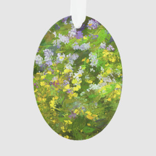 Adorno Flores silvestres Impasto Pintura - Arte de flores