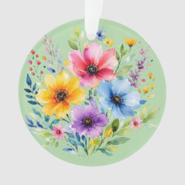Adorno Flores silvestres pintadas a la acuarela