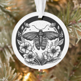 Adorno Flores y polillas académicas oscuras