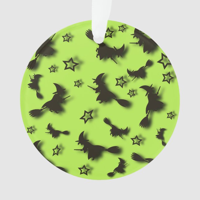 Adorno Flying witch among stars at Halloween night 3D  (Anverso)