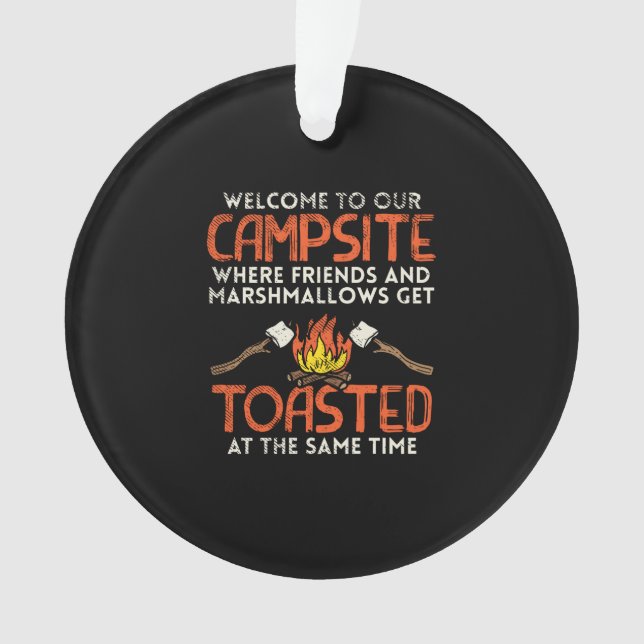 Adorno Fogata de camping y malvaviscos (Anverso)