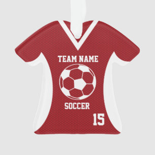 Adorno Football Sports Jersey Red con foto
