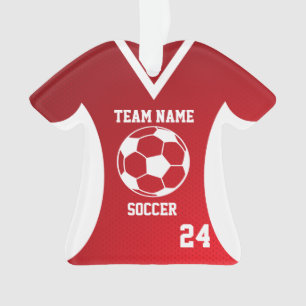Adorno Football Sports Jersey Red con foto