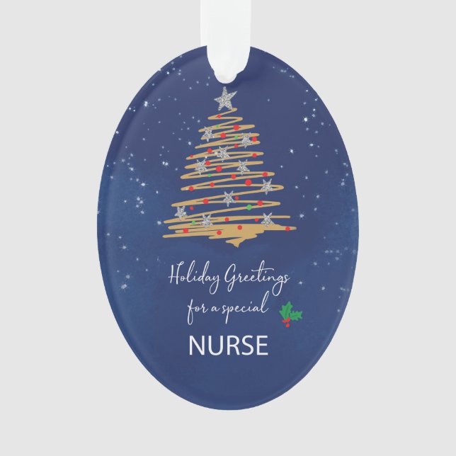 Adorno FOR Nurs Christmas Tree Personalizable Name (Anverso)