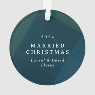 Adorno Foto clásica del primer Navidad casado