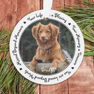 Adorno Foto conmemorativa del Mascota de perro personaliz