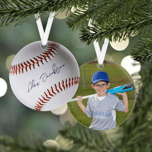 Adorno Foto de béisbol personalizada y firmada