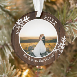 Adorno Foto de boda rústica de Navidad