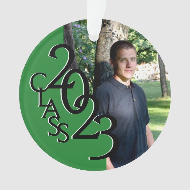 Adorno Foto de clase Personalizado verde 2023 (Anverso)