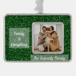 Adorno Foto de familia Personalizado, nombre y Purpurina