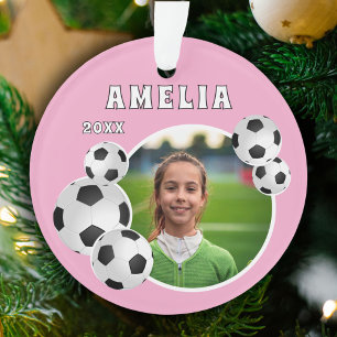 Adorno Foto de fútbol de pelota de fútbol rosa
