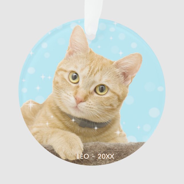 Adorno Foto de gato del personalizado Ginger Tabby (Anverso)